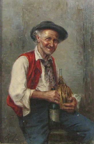 Appraisal: Artist Frigerio Raffaele Italian born Title Old man savoring the