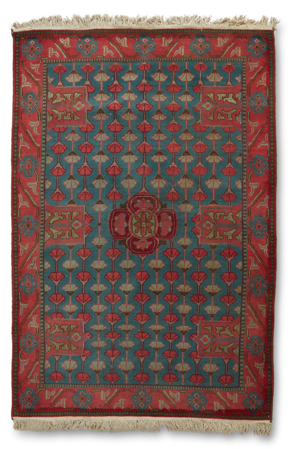 Appraisal: AN INDIAN AGRA RUGAn Indian Agra rug th century Wool