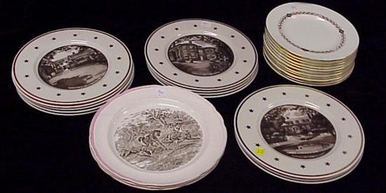 Appraisal: Lenox Colonial Dames fifteen commemerative Jubilee plates and eleven Minton