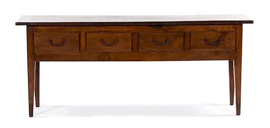 Appraisal: A French Provincial Style Cherrywood Server A French Provincial Style