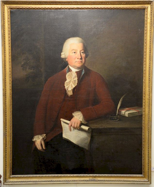 Appraisal: Attributed to Lemuel Francis Abbott - oil on canvas portrait