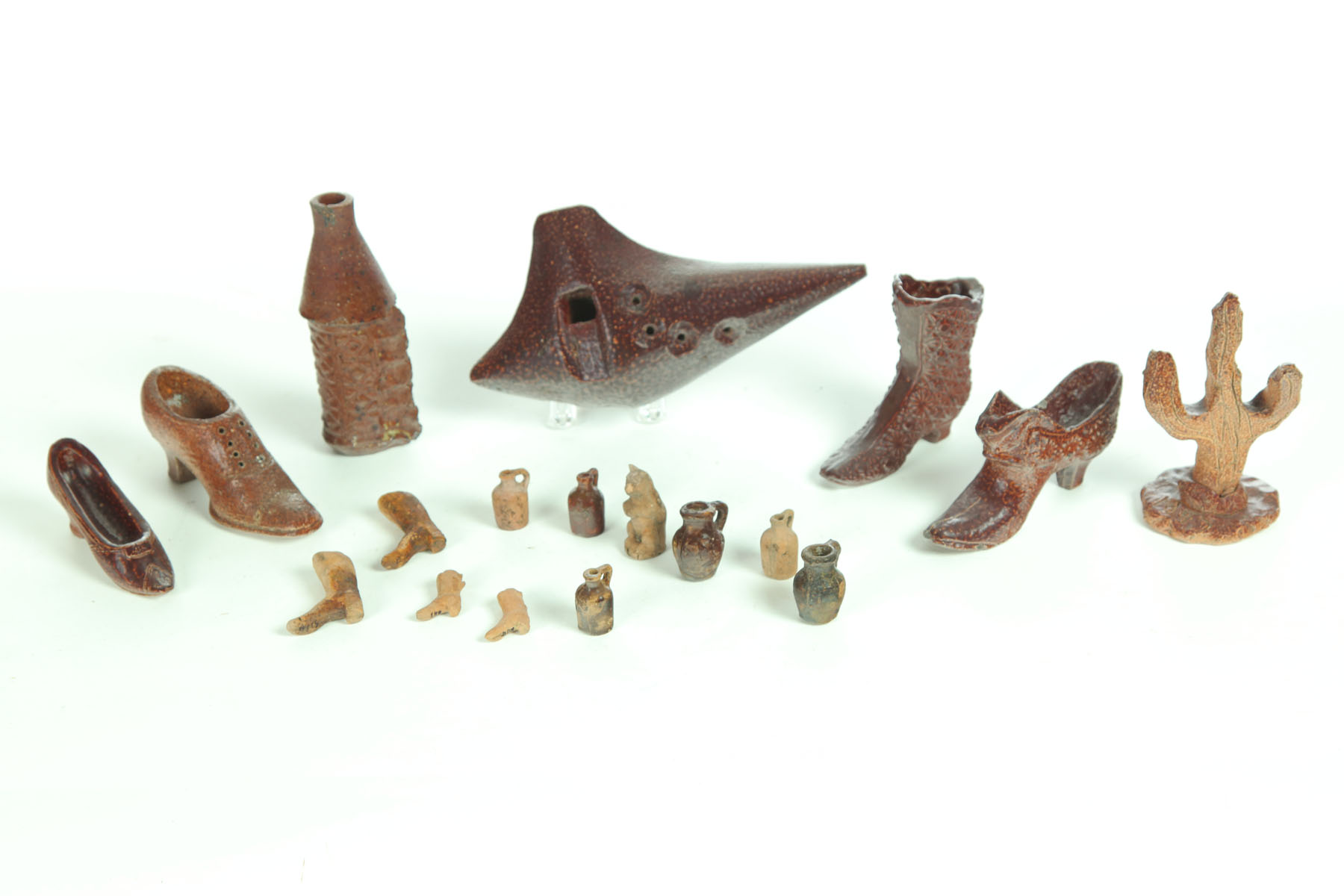 Appraisal: GROUP OF SEWERTILE INCLUDING MINIATURES American early th century Ocarina