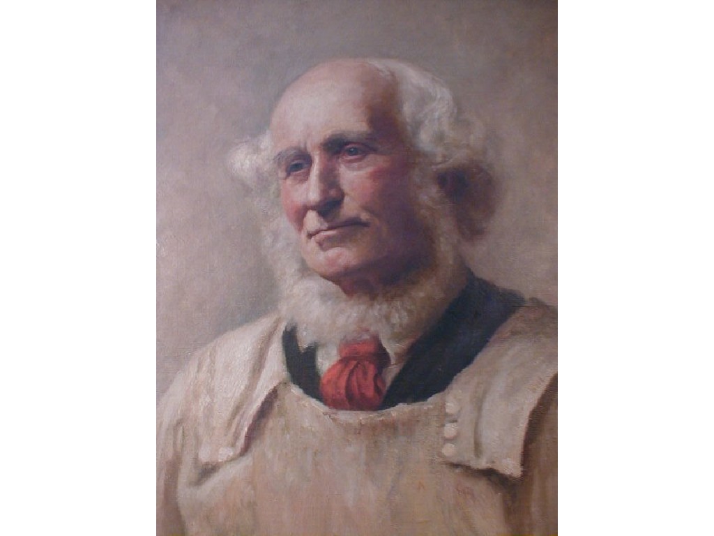 Appraisal: A Lea - Portrait of an old man wearing a