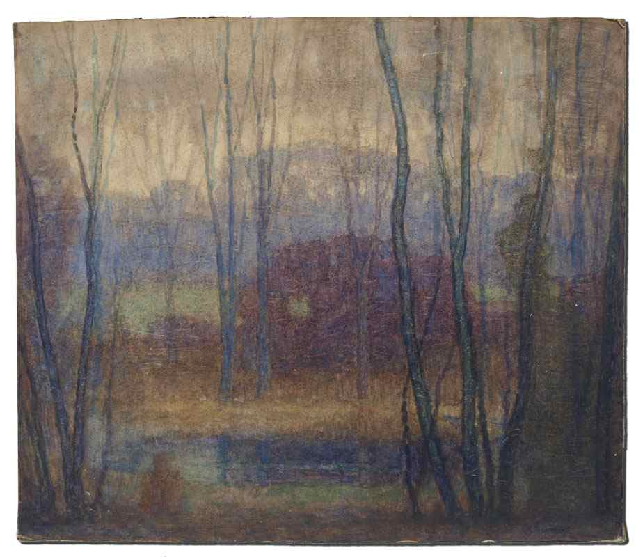 Appraisal: SPIERS Harry American - Misty Landscape through the Trees Watercolor