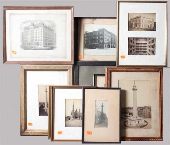 Appraisal: Print and Photographs Nine of Baltimore including City Hall Washington