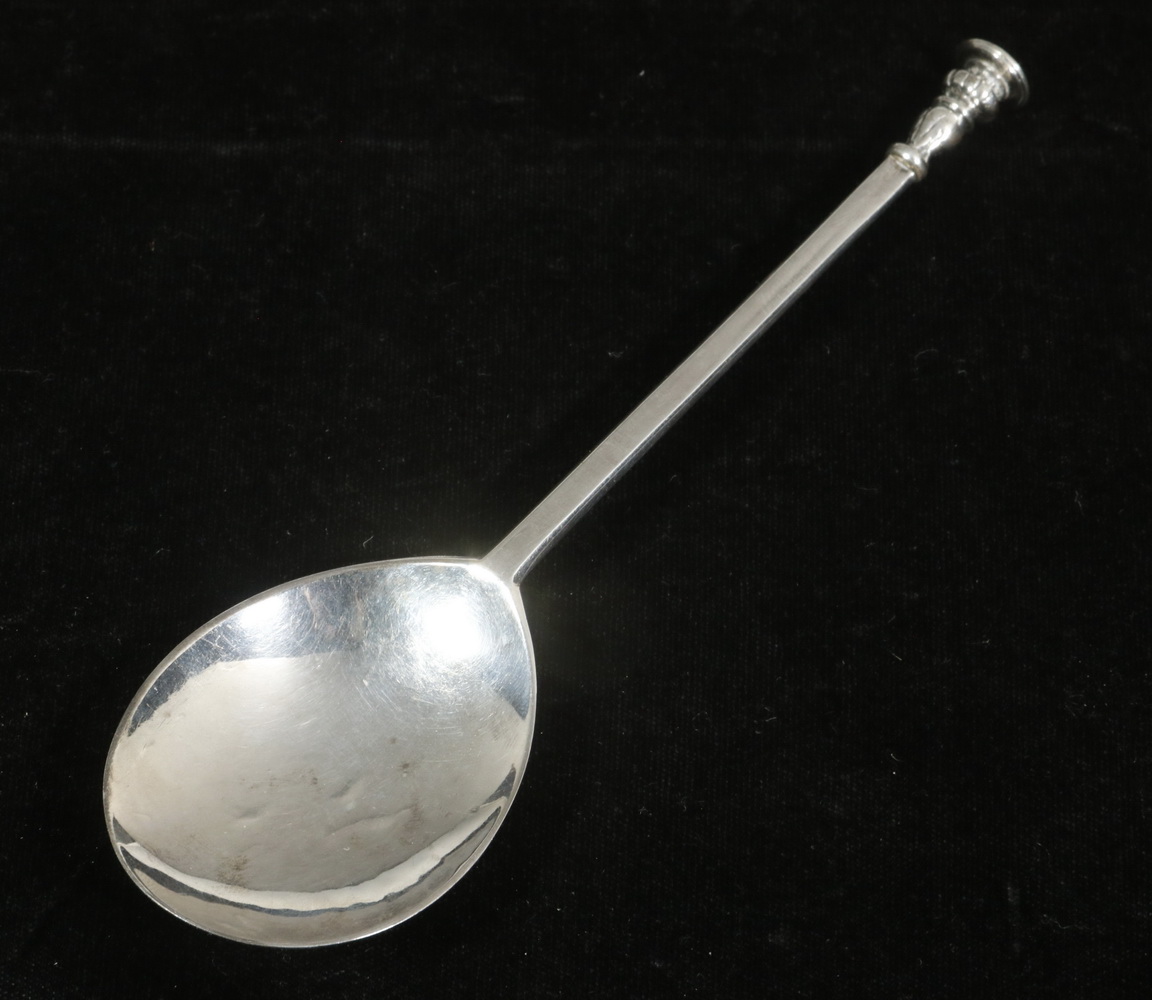 Appraisal: GEORGE III SILVER SEAL TOP SPOON English Sterling Silver Seal