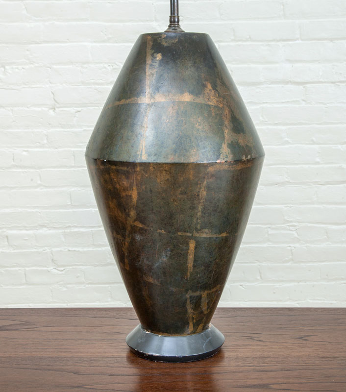 Appraisal: DAMON GIFFARD FOR HANSEN PATINATED BRONZE TABLE LAMP x in