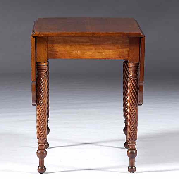 Appraisal: Cherry Drop Leaf Table American th century a drop leaf