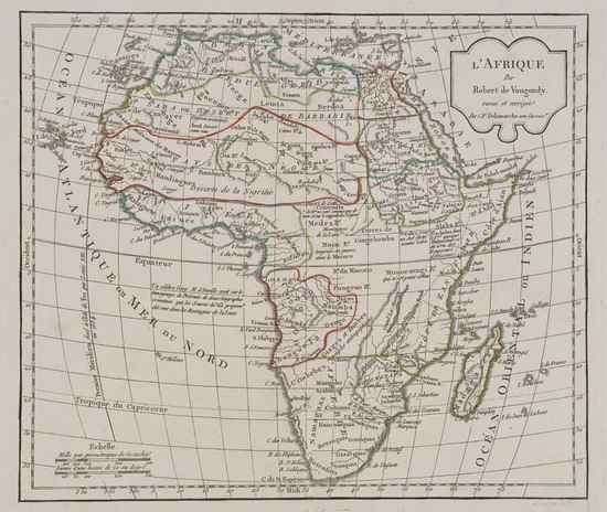 Appraisal: Robert de Vaugondy Gilles Didier L'Afrique the continent with further