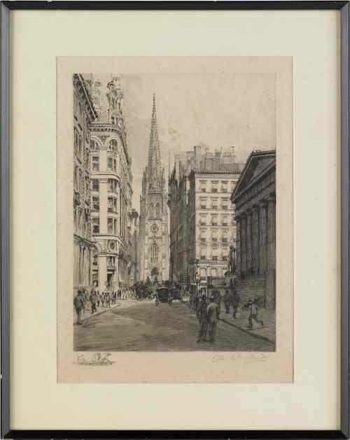 Appraisal: Charles Frederick Mielatz American - New York City street scene