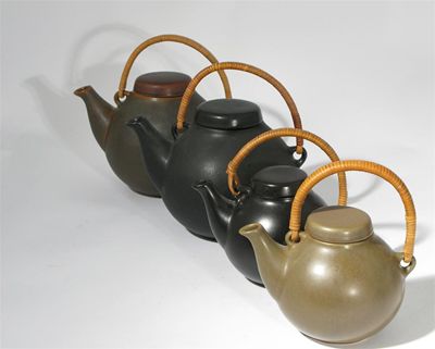 Appraisal: Four Arabia Finland porcelain teapots designed by Ulla Procope designed