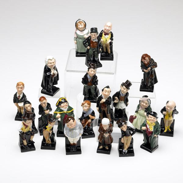 Appraisal: ROYAL DOULTON Grouping of twenty-one Dickens figurals including Pickwick Sam