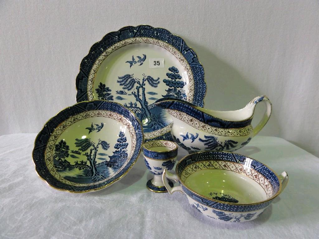 Appraisal: An extensive collection of Booths Real Old Willow pattern dinnerwares