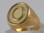 Appraisal: A carat gold and cream enamel ring size M gms