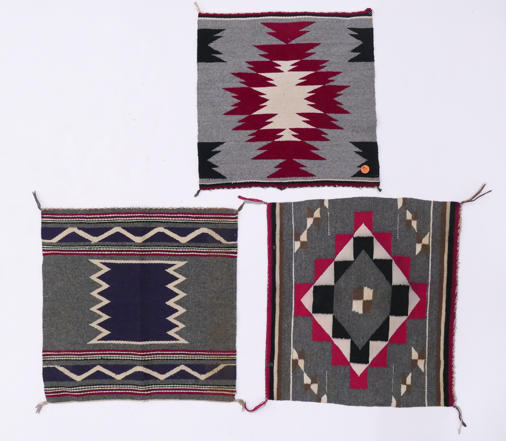 Appraisal: pc Navajo Woven Mats- largest x ''