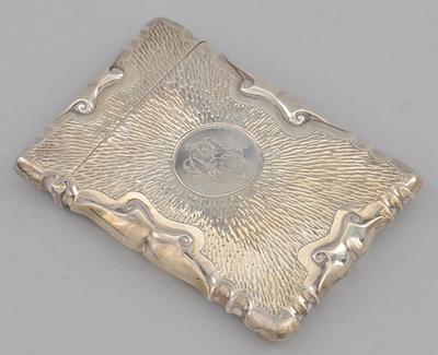 Appraisal: A Sterling Silver Card Case In a fitted presentation box