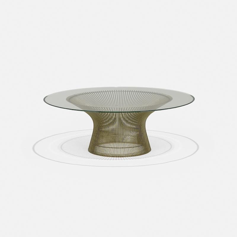 Appraisal: Warren Platner coffee table Warren Platner coffee table Knoll International