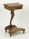 Appraisal: BOOK STAND - th C shaped top single drawer book