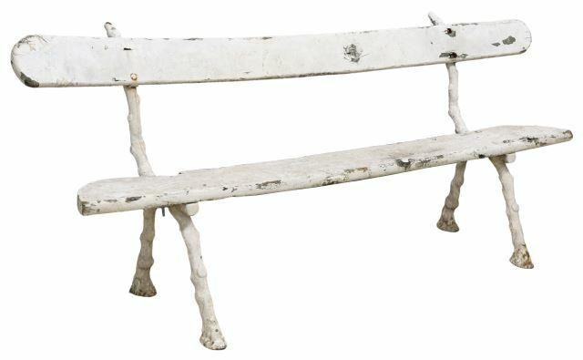 Appraisal: French garden or park bench late th early th c