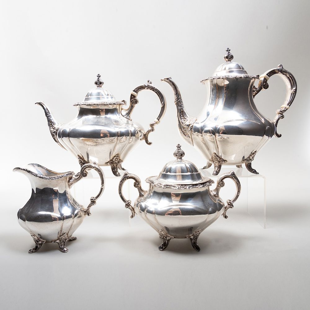 Appraisal: Reed Barton Silver Four Piece Tea and Coffee Service Marked