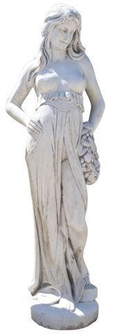 Appraisal: Near life-size cast stone figure of a beauty th c