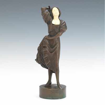 Appraisal: Paul Tereszcuk Austrian - Combing her hair Cast bronze with