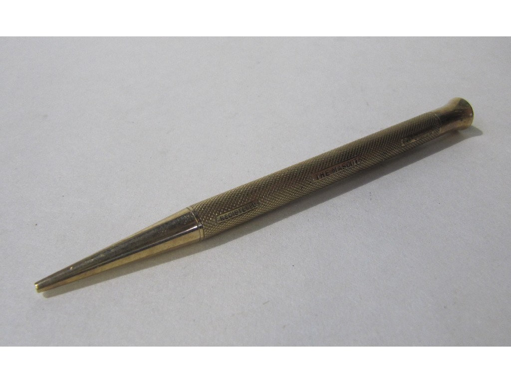 Appraisal: ct gold propelling pencil - The Mascot grms