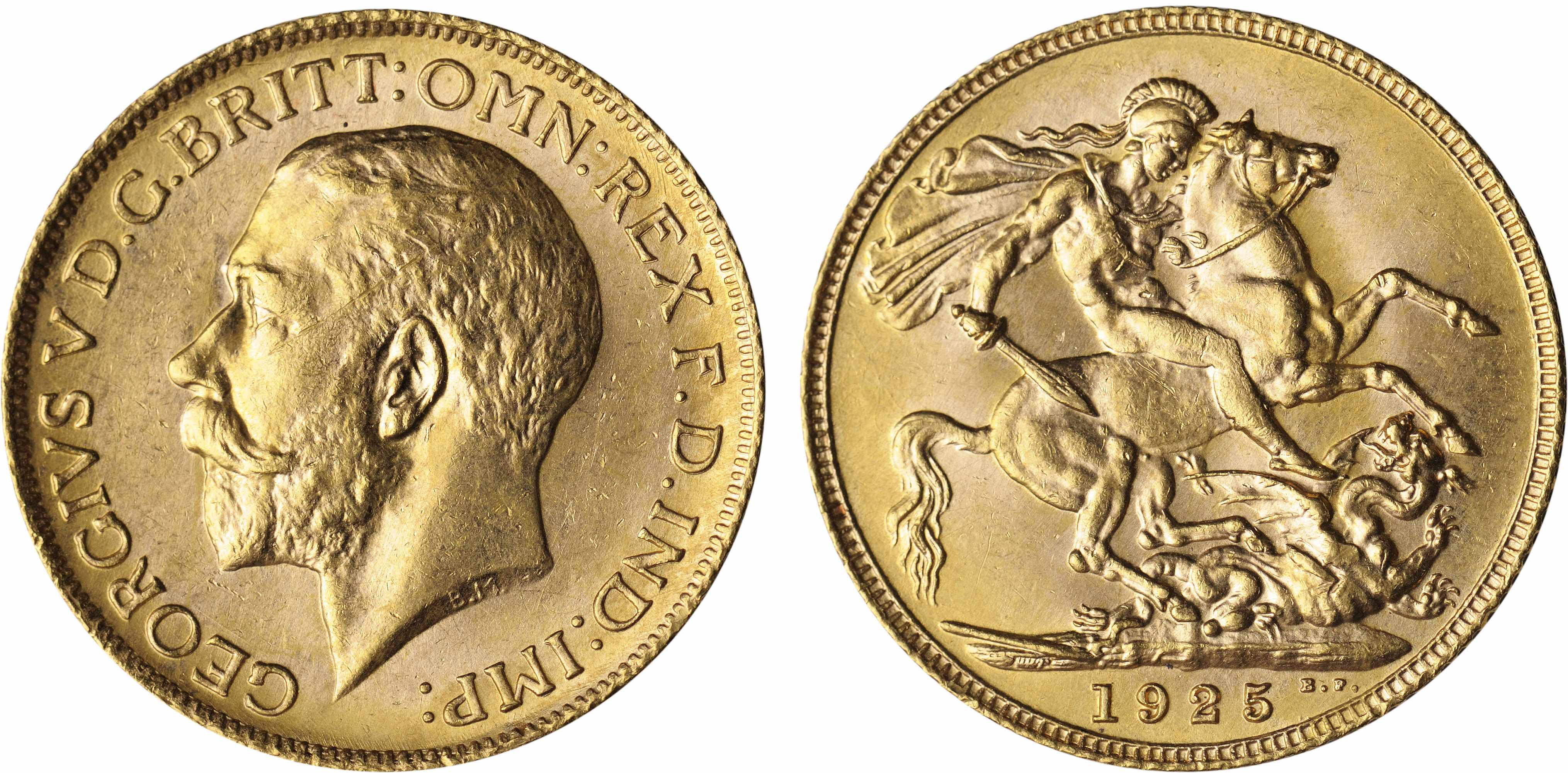 Appraisal: Great Britain George V Sovereign KM- Bright and fully lustrous