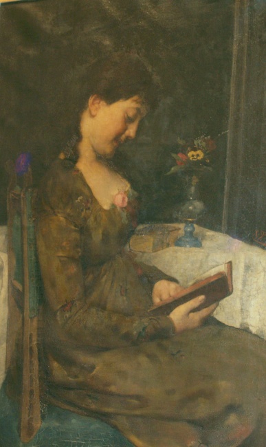 Appraisal: F Diehl German th Century Woman Reading Estimate -