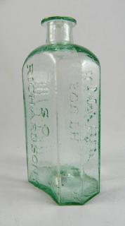 Appraisal: Bitters bottle Bitters- aqua rectangular with wide corners marked 'S