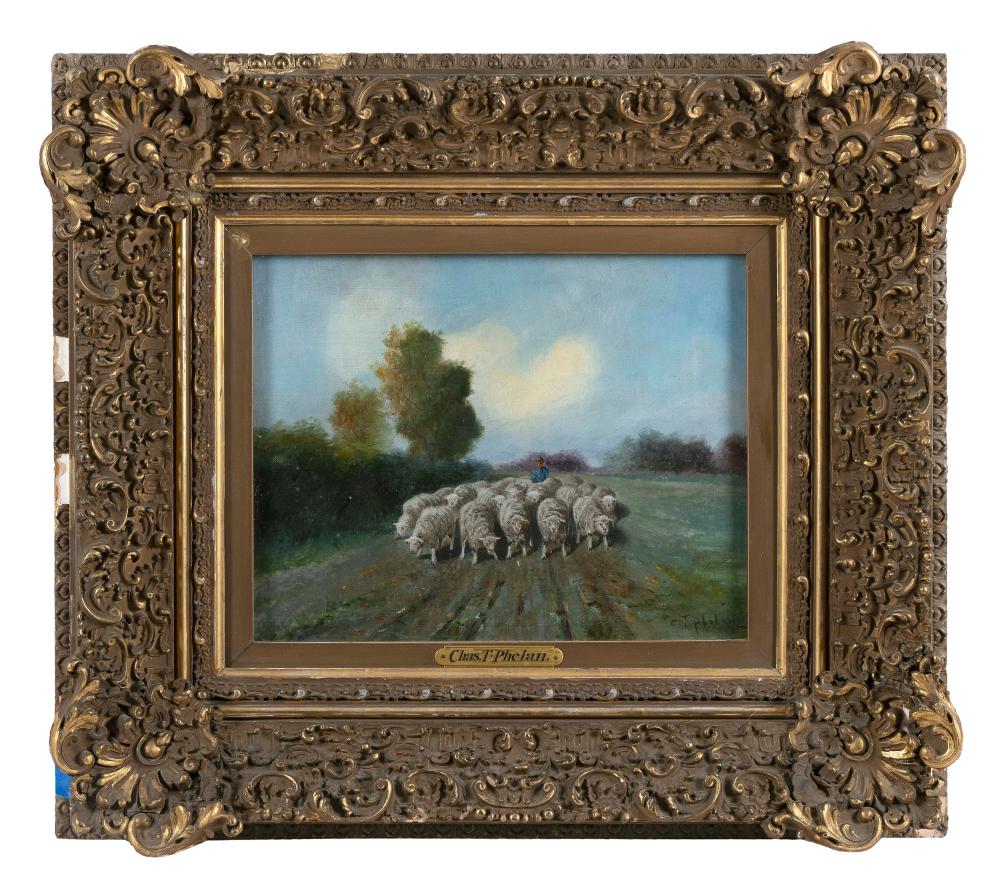 Appraisal: CHARLES PHELAN NEW YORK B A SHEPHERD AND HIS FLOCK