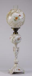 Appraisal: Early th c porcelain table lamp Early th century electrified