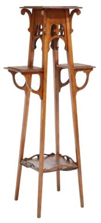 Appraisal: Italian Art Nouveau wood plant stand early th c three