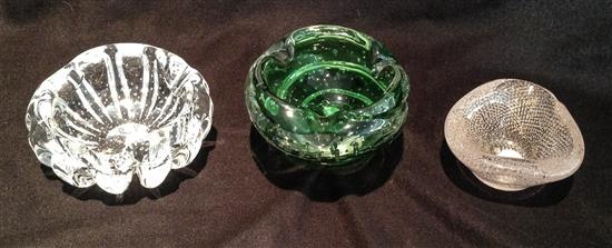 Appraisal: Sale Lot Three Italian Murano Glass Bowls -