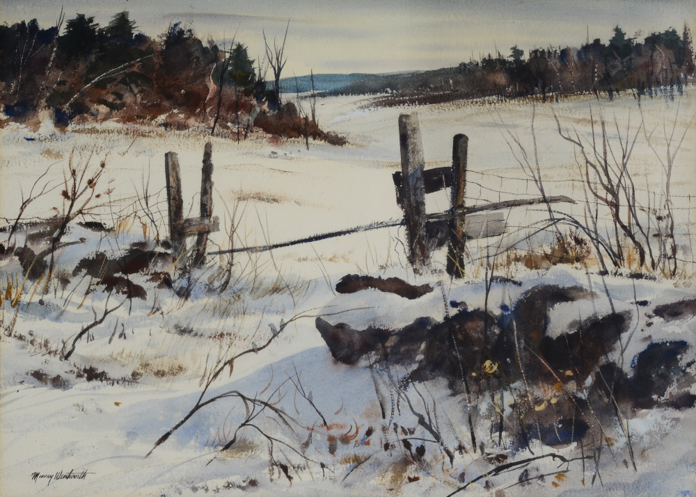 Appraisal: WENTWORTH Murray American - ''Winter Pasture'' Watercolor sight size ''