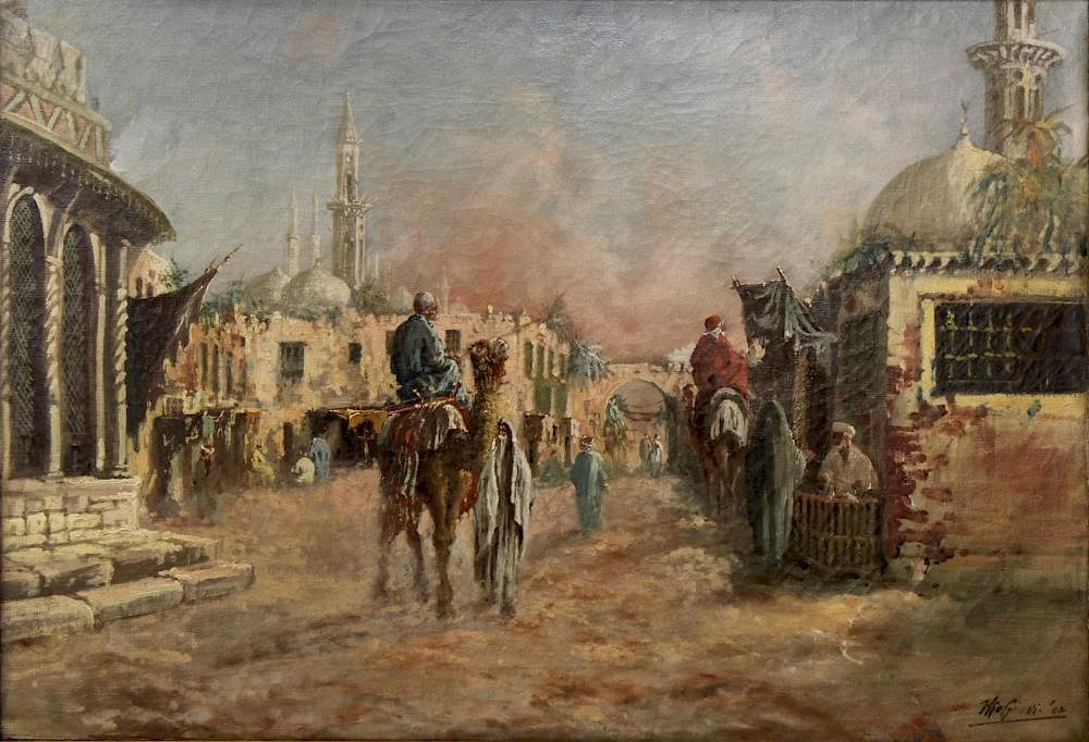 Appraisal: Ugo Giani th th C - Orientalist Oil on Canvas