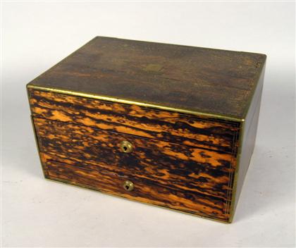 Appraisal: Regency coromandel brass bound box s mordan co london The