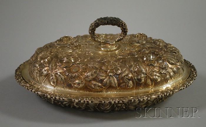 Appraisal: Heer-Schofield Company Sterling Repousse Covered Dish Baltimore approx troy oz