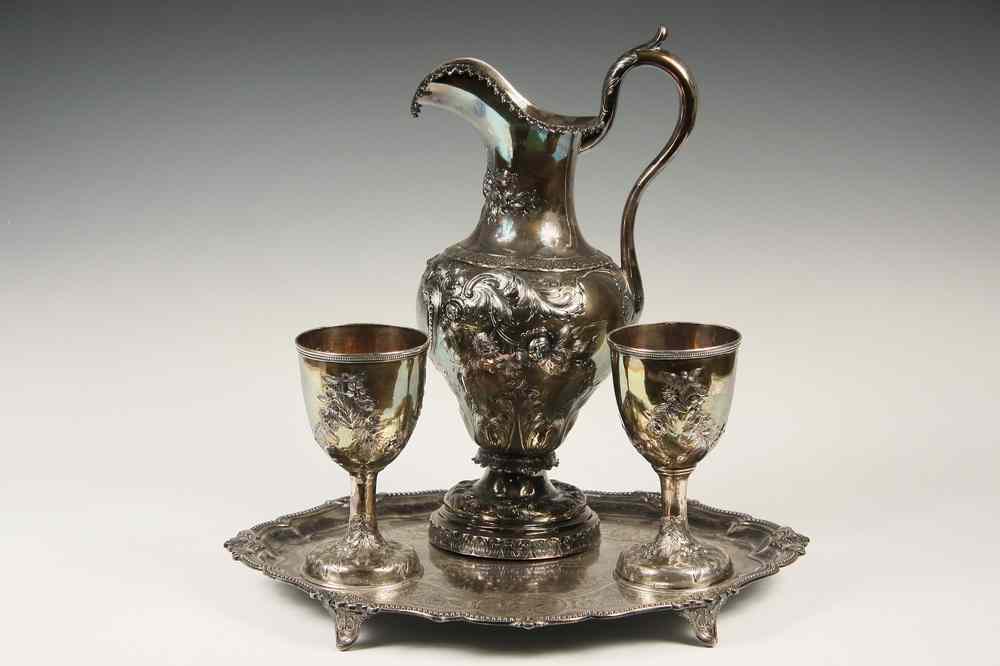 Appraisal: HISTORICALLY IMPORTANT BIDDEFORD MAINE PC SILVER PRESENTATION SET - Presentation