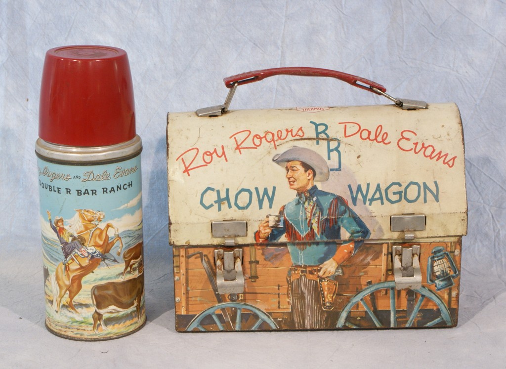 Appraisal: Roy Rogers Dale Evans Chow Wagon lunchbox and thermos overall