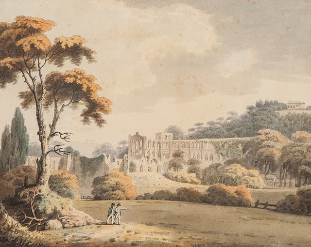 Appraisal: Attributed to Francis Nicholson British - Riveaulx Abbey watercolour cm