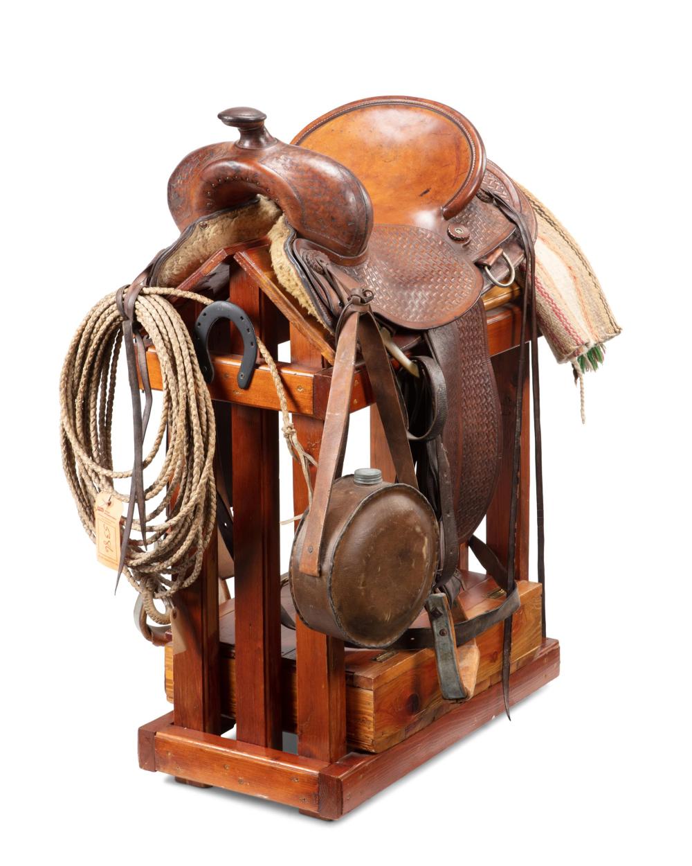 Appraisal: A Western roping saddle by Victor Ario Saddlery Circa s