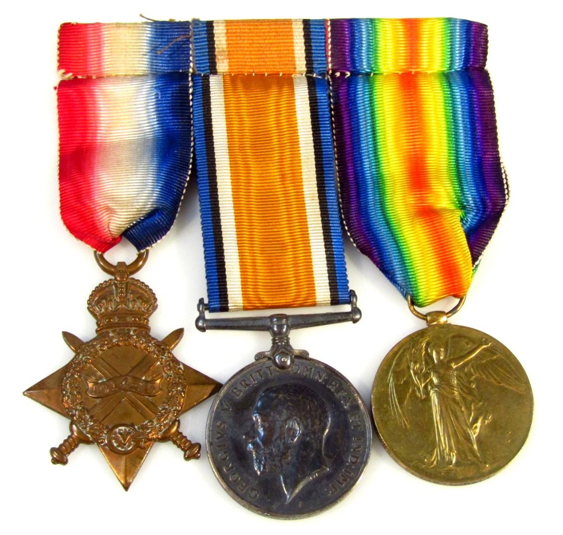 Appraisal: A WWI trio comprising of - Star Campaign Medal and