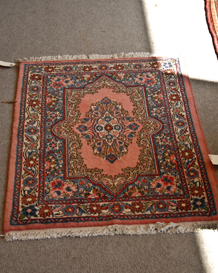 Appraisal: Small Persian Sarouk Red and Blue ' x '