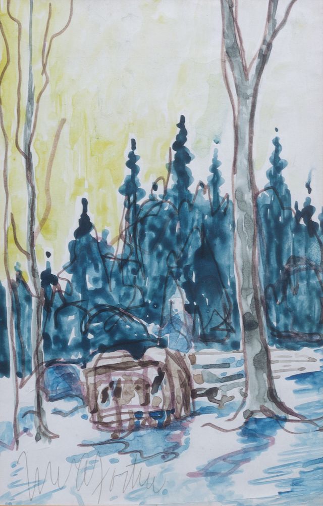 Appraisal: Marc-Aurele Fortin Canadian - Study of Pines Marc-Aurele Fortin Canadian