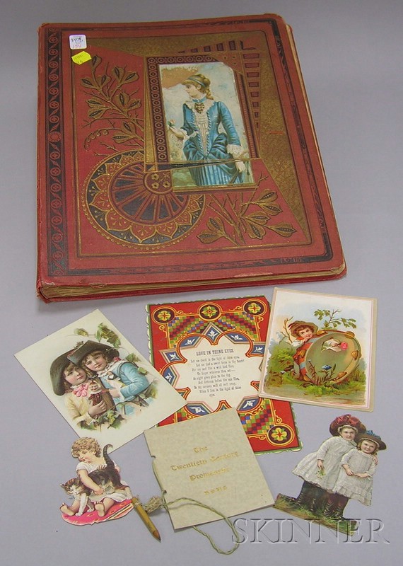 Appraisal: Victorian Chromolithograph Scrap and Trade Card Album including die-cuts presidential