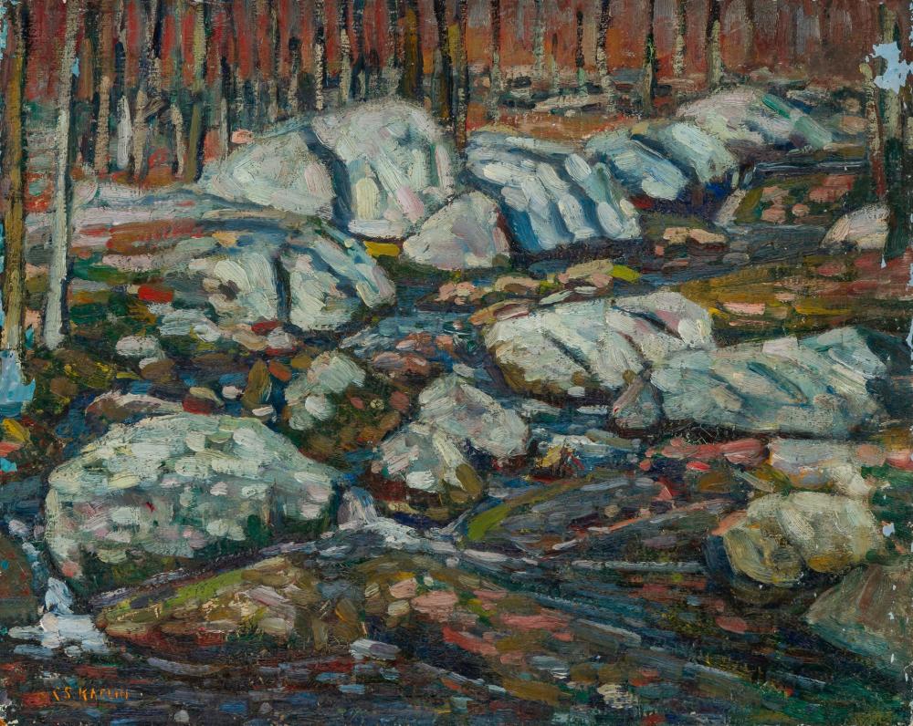 Appraisal: CHARLES SALIS KAELIN American - Tumbling Brook oil on canvas