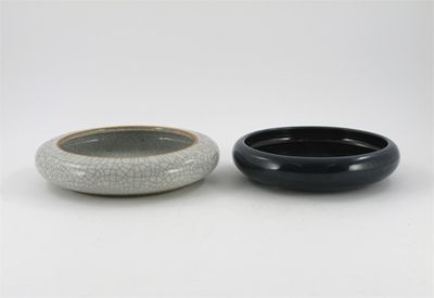 Appraisal: Two Chinese shallow bowls or brushwashers one with a monochrome