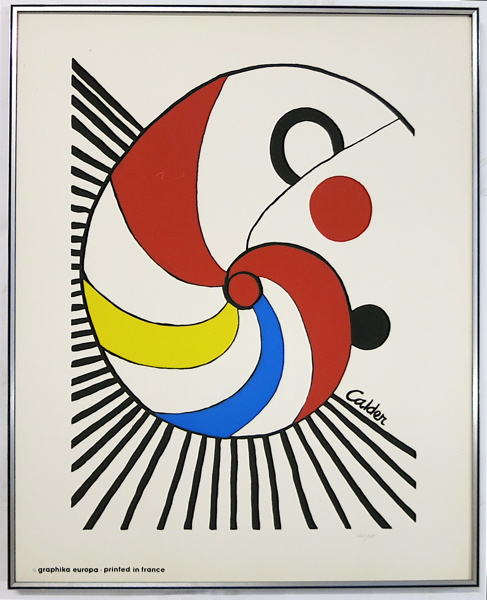 Appraisal: AFTER ALEXANDER CALDER SERIGRAPH ON PAPER American - Nautilus Shell