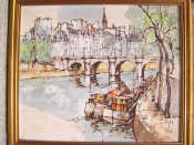 Appraisal: Bernard Dufour 'The Seine Paris' signed 'Bernard Dufour' oil on